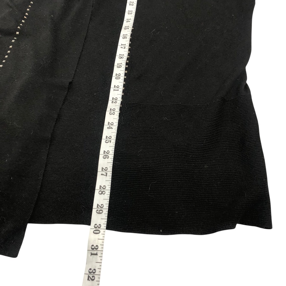 89th + Madison Black Studded Open Front Knit Cardigan Sweater Size 2X Gothic - Picture 11 of 11